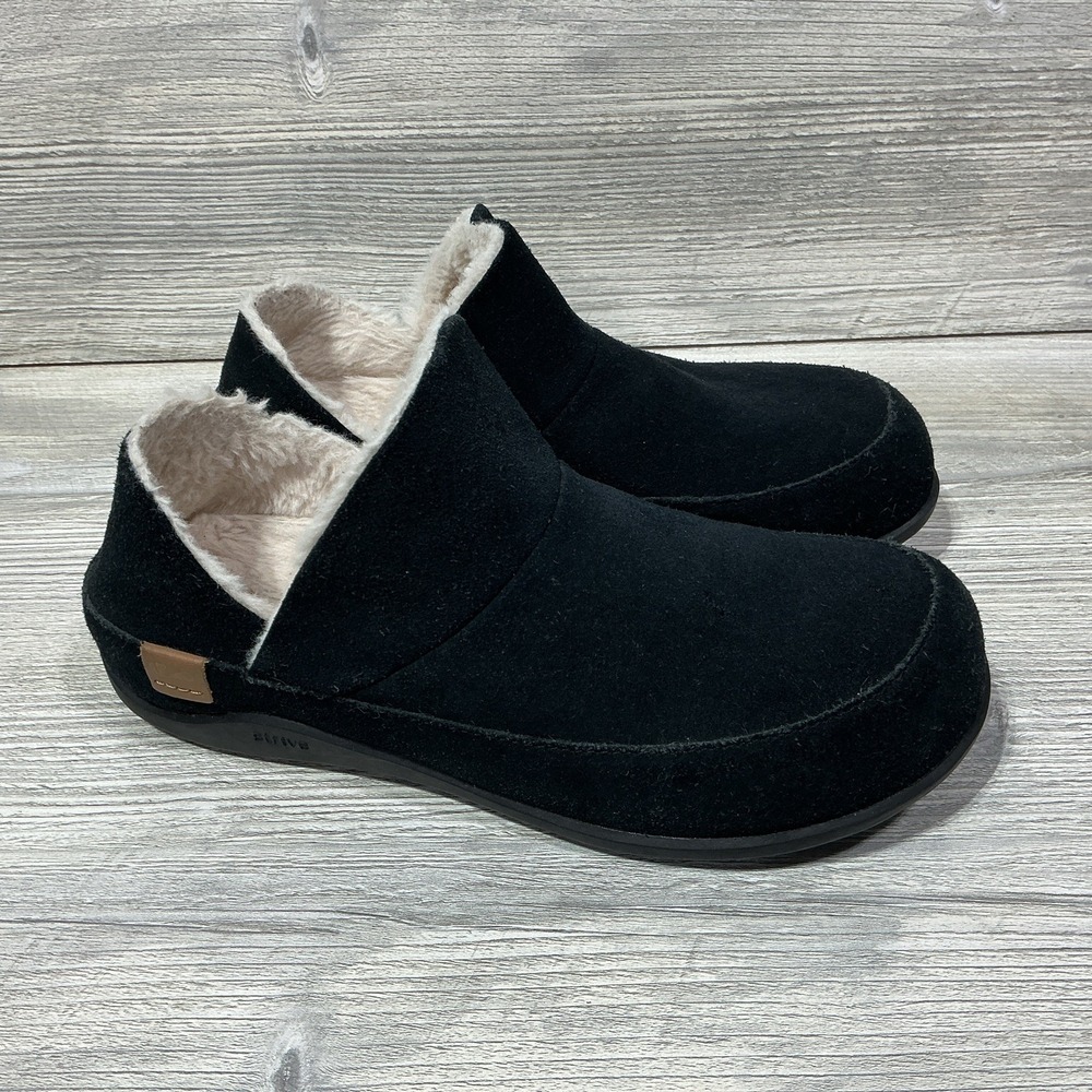 Strive Geneva Women's Supportive Faux Fur Slippers Black Size 9 Medium